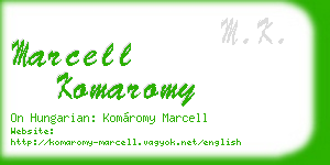 marcell komaromy business card